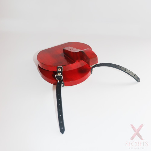 PRENSA TESTICULAR DE MADERA "APLASTAHUEVOS" CON SOPORTE DE FIJACIÓN PARA EL PENE PRENSA TESTICULAR DE MADERA "APLASTAHUEVOS" CON SOPORTE DE FIJACIÓN PARA EL PENE