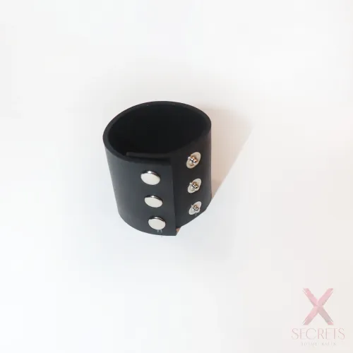 ANILLO ANCHO SEPARADOR DE ESCROTO EN CUERO GENUINO PARA CBT
