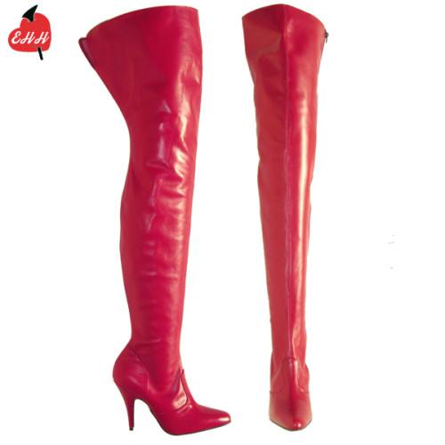 BOTAS ALTAS DE PIEL CON CREMALLERA Y TACÓN CLÁSICO (4 PULGADAS) BOTAS ALTAS DE PIEL CON CREMALLERA Y TACÓN CLÁSICO (4 PULGADAS)