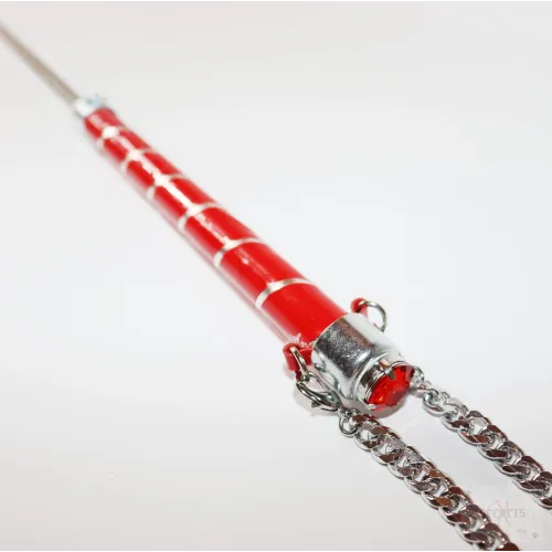 Fusta BDSM 'Love Hurts' - Artesanía en Charol Rojo, Núcleo de Fibra de Vidrio y Cabezal de Corazón Fusta BDSM 'Love Hurts' - Artesanía en Charol Rojo, Núcleo de Fibra de Vidrio y Cabezal de Corazón
