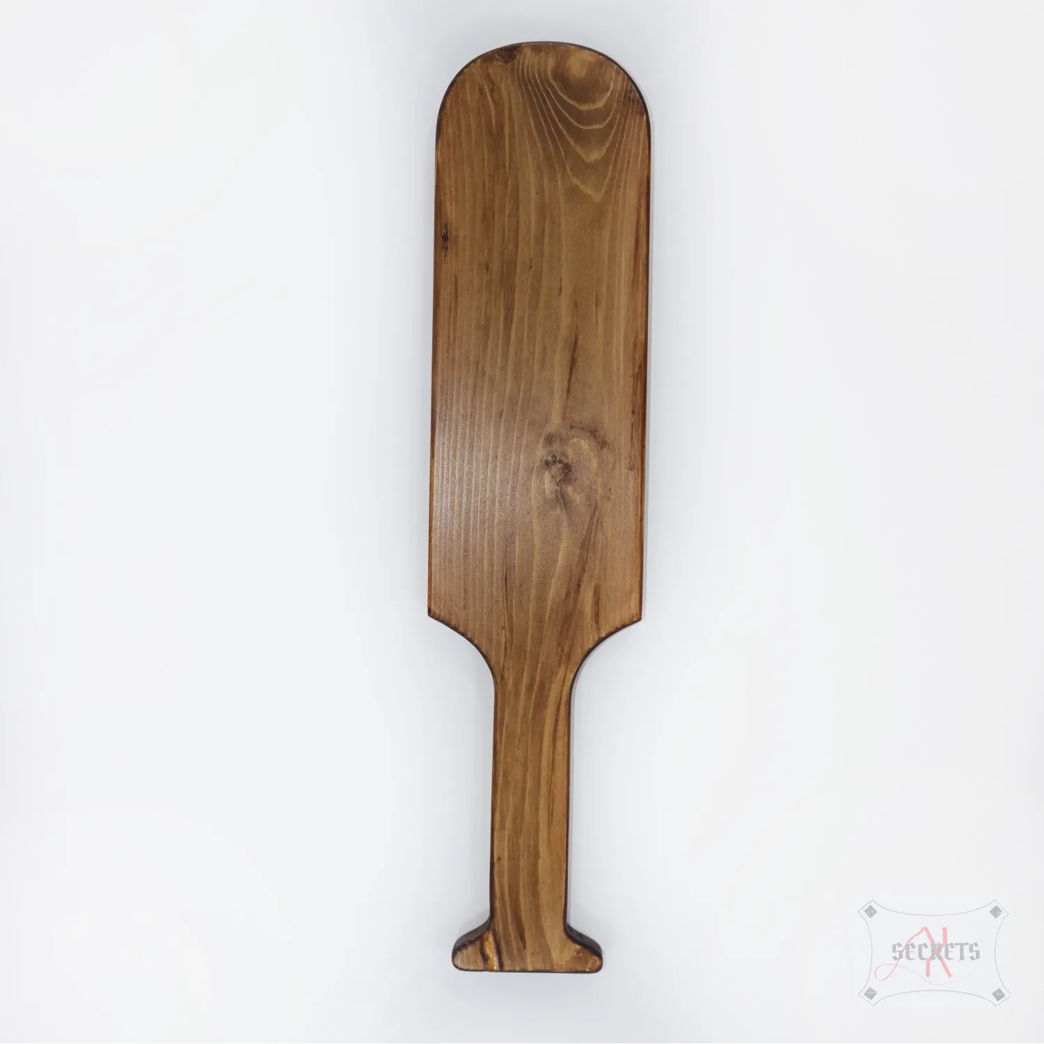 Pala de Spanking Larga en Madera de Abeto con Acabado Nogal